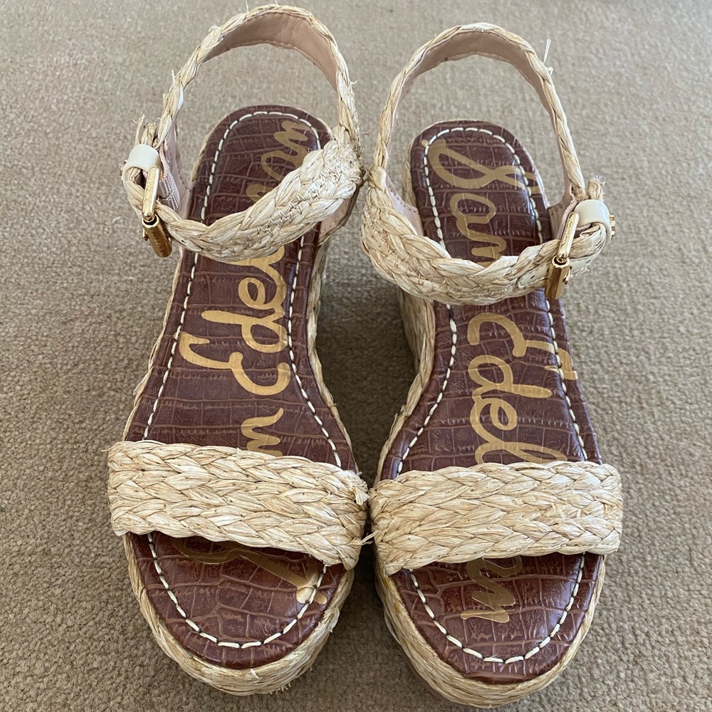 Sam Edelman straw platform Sandal